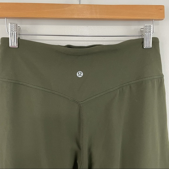 Olive Green Women's Cropped Pants - Picture 5 of 7